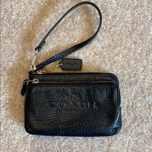 Coach Black Leather Wristlet